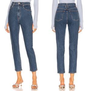 SLVRLAKE Women 28 Beatnik Jeans Promise Land Blue Ankle High Rise Slim Denim NEW